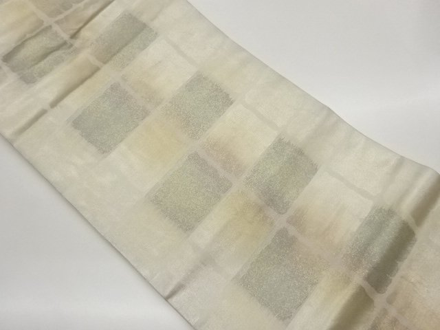 JAPANESE KIMONO / NAGOYA OBI / HIKIHAKU / WOVEN GRID 